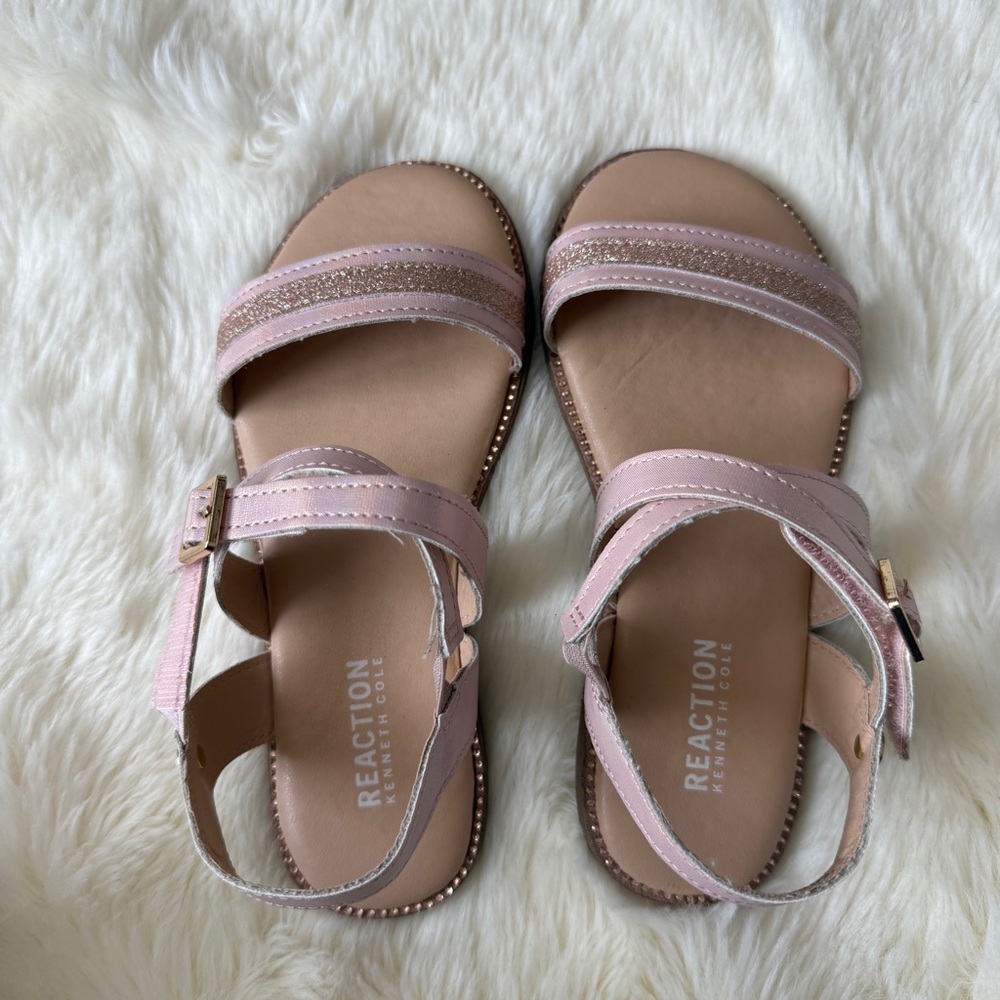 Kenneth Cole New York Little Girls Metallic Glitter Dress Sandals size US 1 - Picture 6 of 7